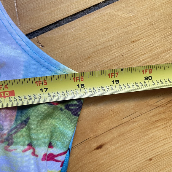 Y2K Womens Tank Top L Floral Graphic Mesh Style Fairycore 90s 2000s Cyber Print - Picture 4 of 6